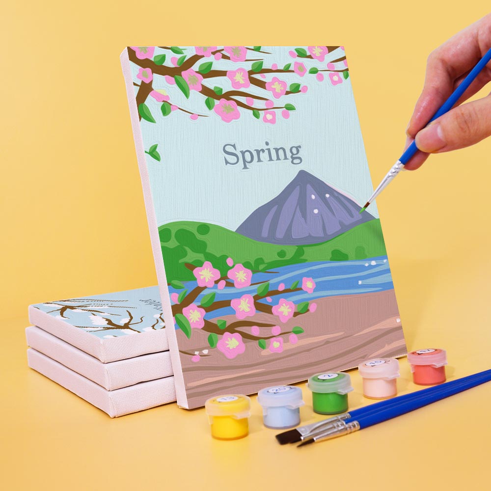 Paint by Numbers – 4 Mini Paintings | Four Seasons Set
