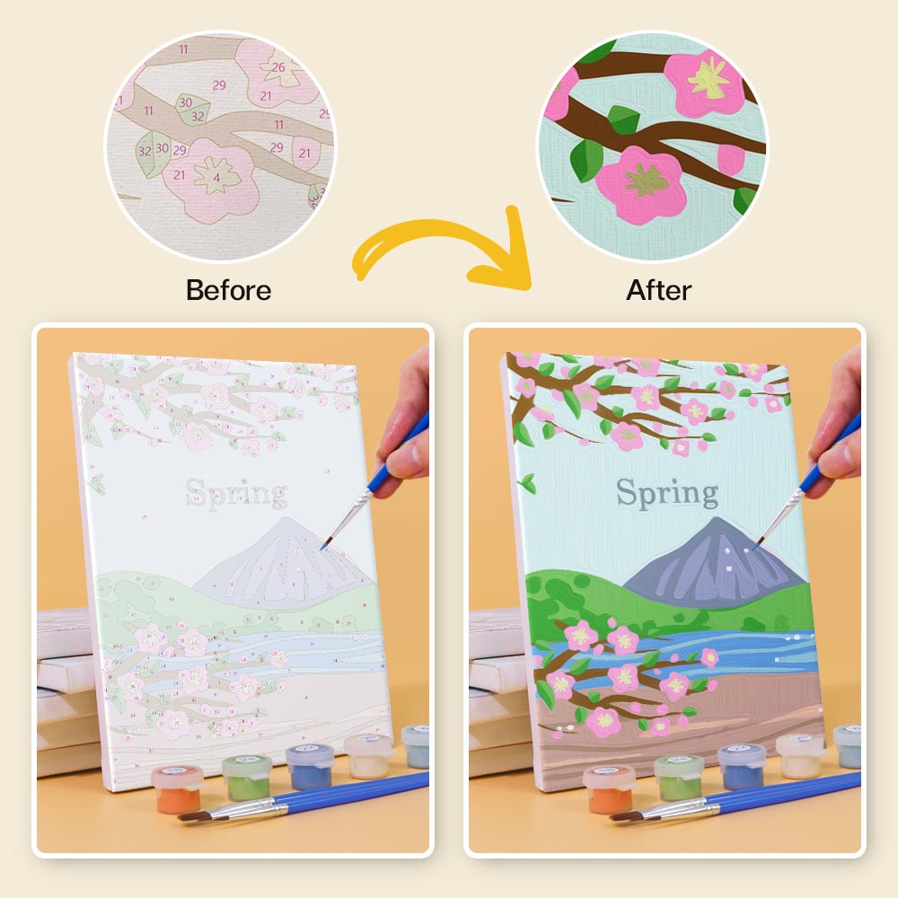 Paint by Numbers – 4 Mini Paintings | Four Seasons Set