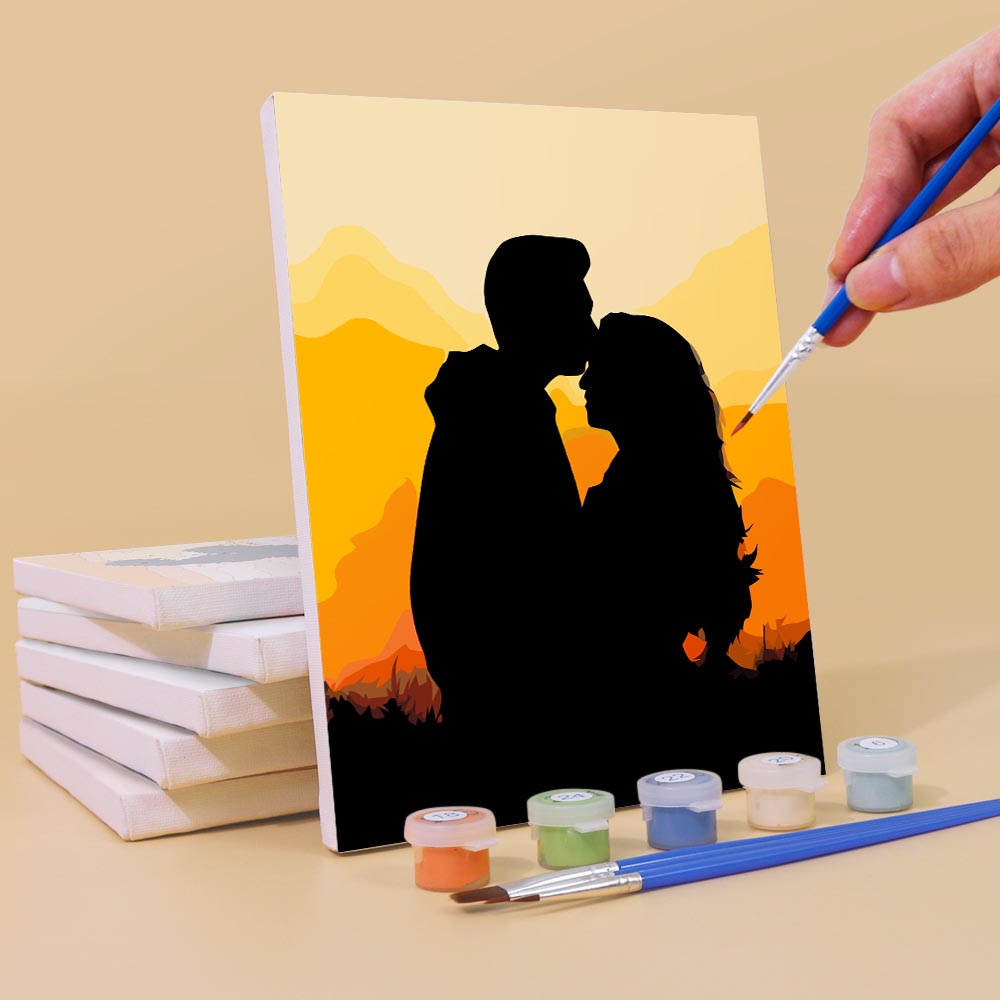 Paint by Numbers – 6 Mini Paintings | Sunset Romance Set