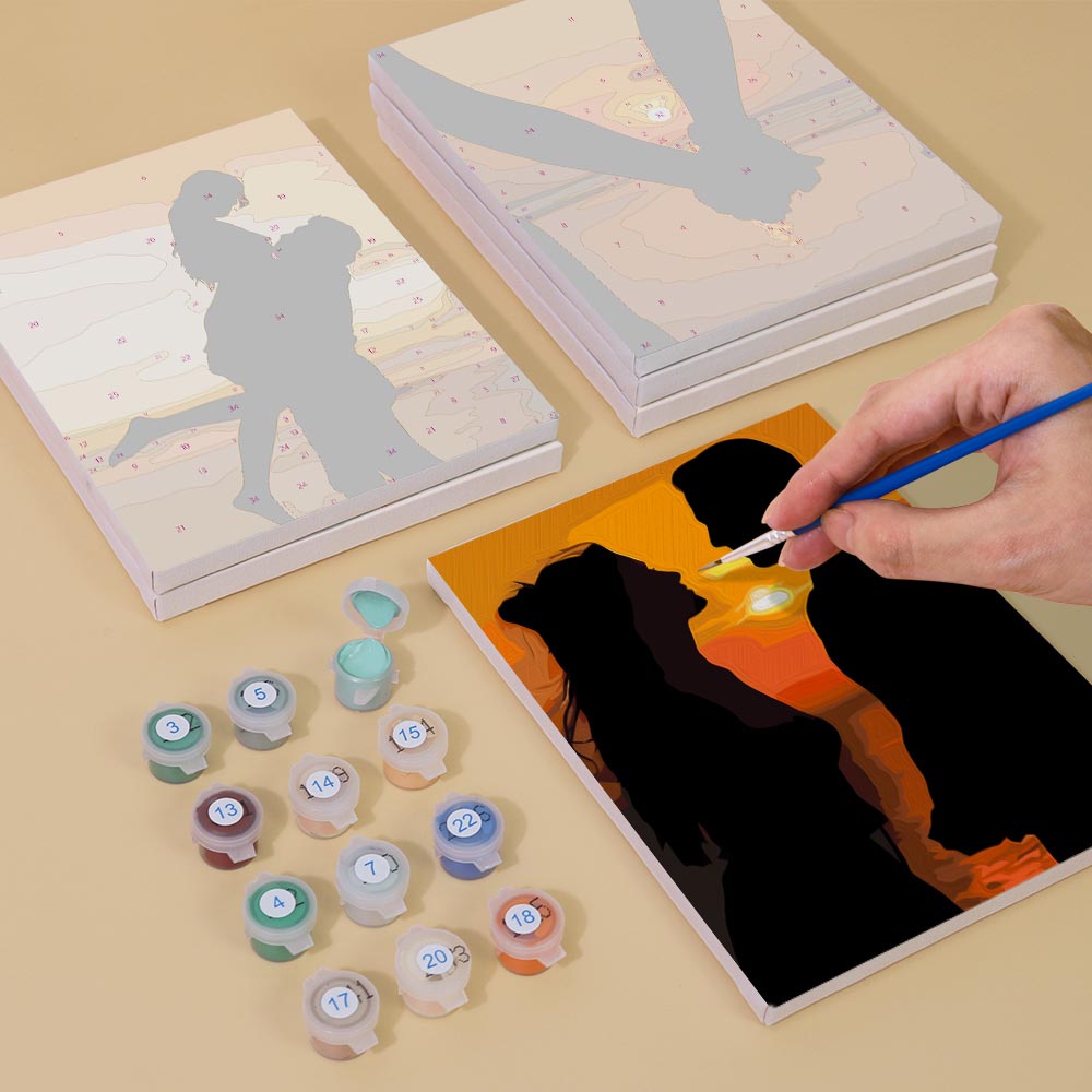 Paint by Numbers – 6 Mini Paintings | Sunset Romance Set