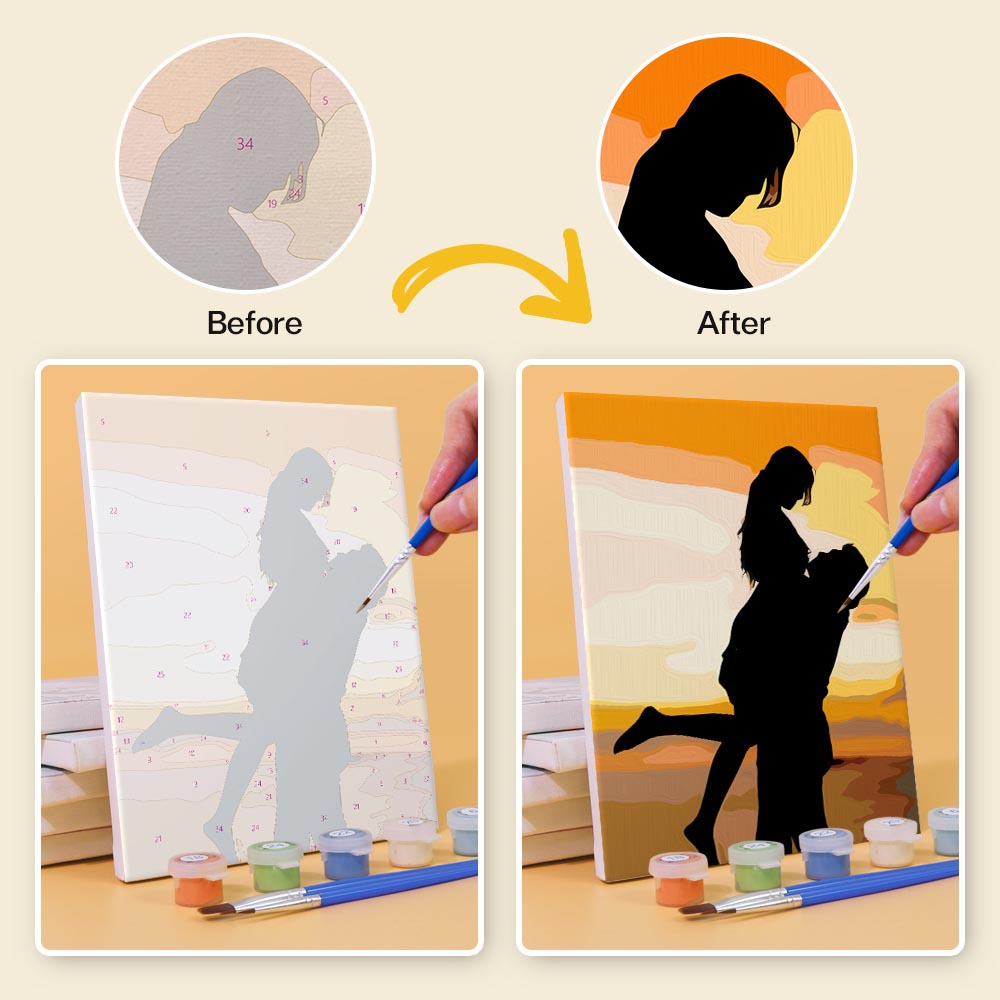 Paint by Numbers – 6 Mini Paintings | Sunset Romance Set
