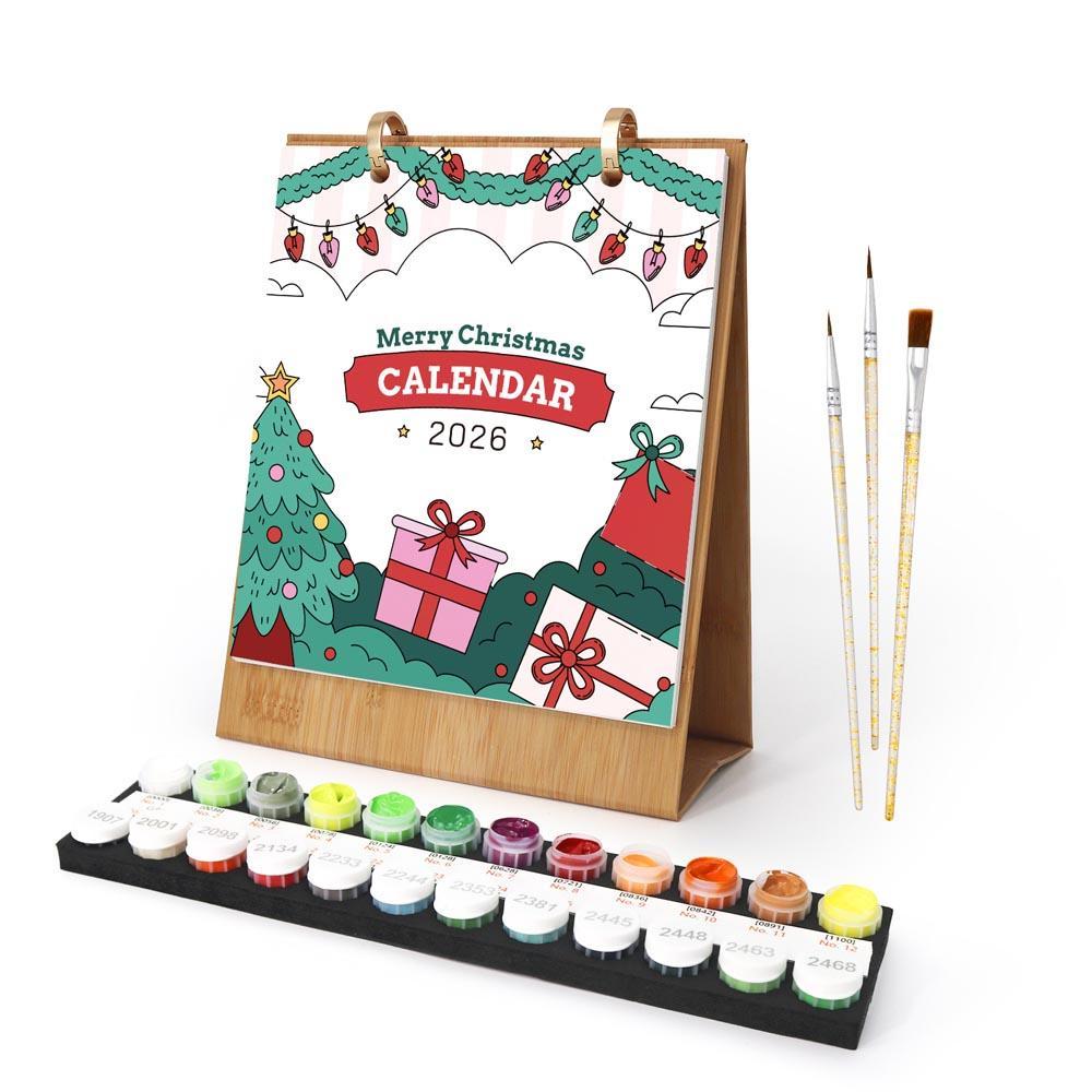 Paint by Numbers - 2026 Desk Calendar - Christmas Cheer