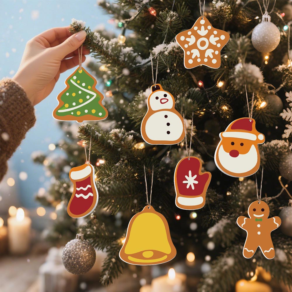 Paint by Numbers – 8 Christmas Ornaments – Festive Icons & Gingerbread Set