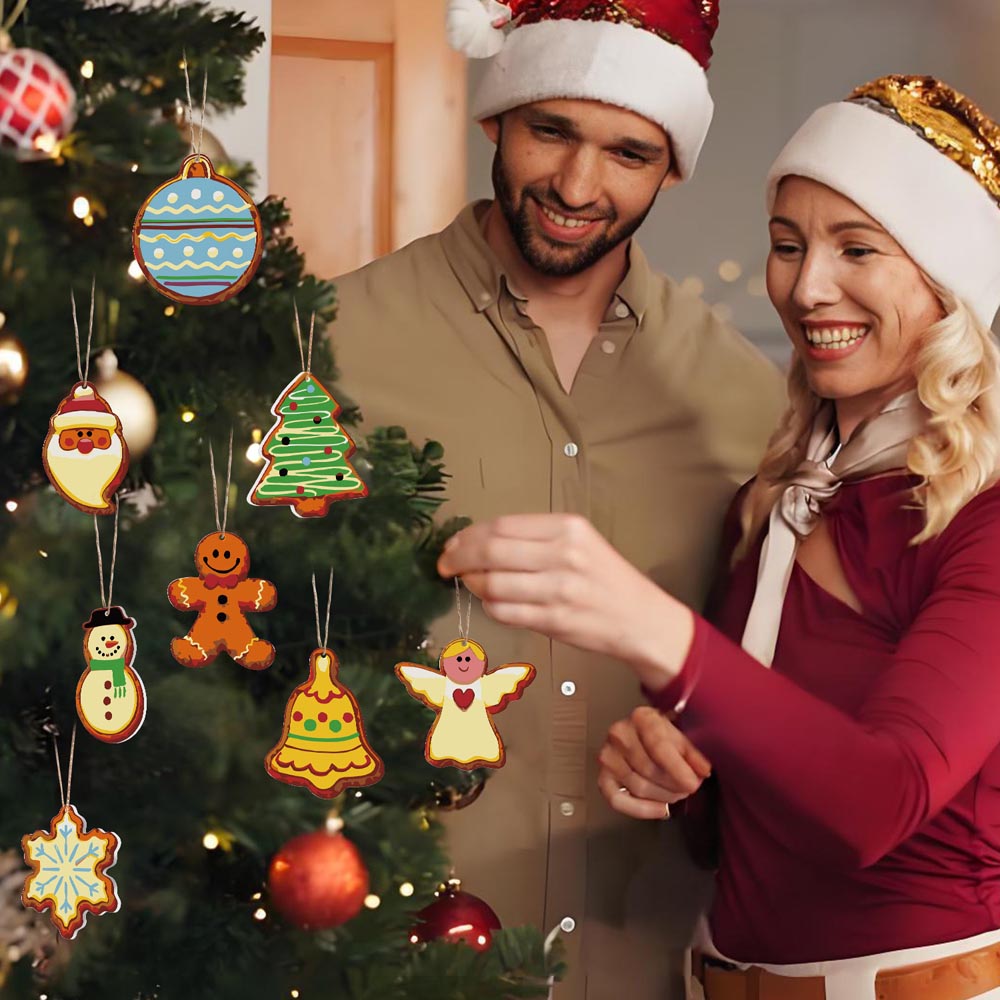 Paint by Numbers – 8 Christmas Ornaments – Whimsical Cookie Style Set