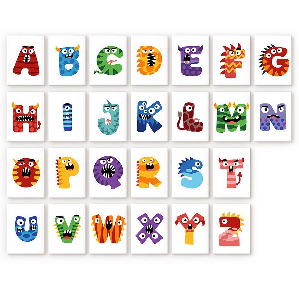 Paint by Numbers – Alphabet Painting Kit | Bold & Colorful Monsters A–Z