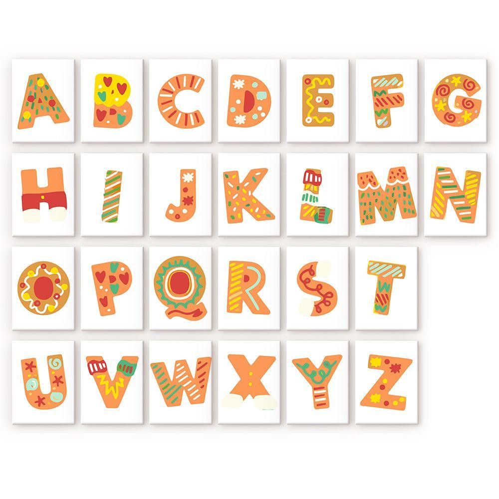 Paint by Numbers – Alphabet Painting Kit | Gingerbread Holiday Letters A–Z