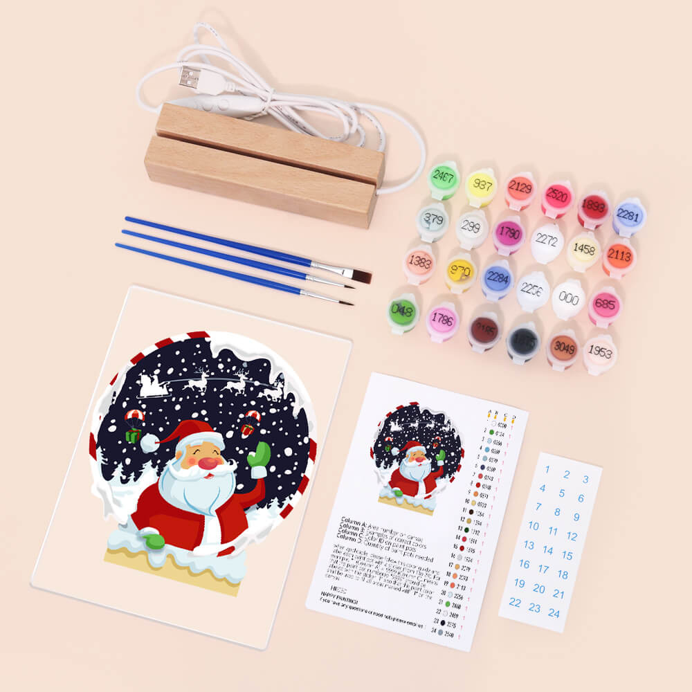 Paint by Numbers - Christmas Light | Christmas Snow Globe