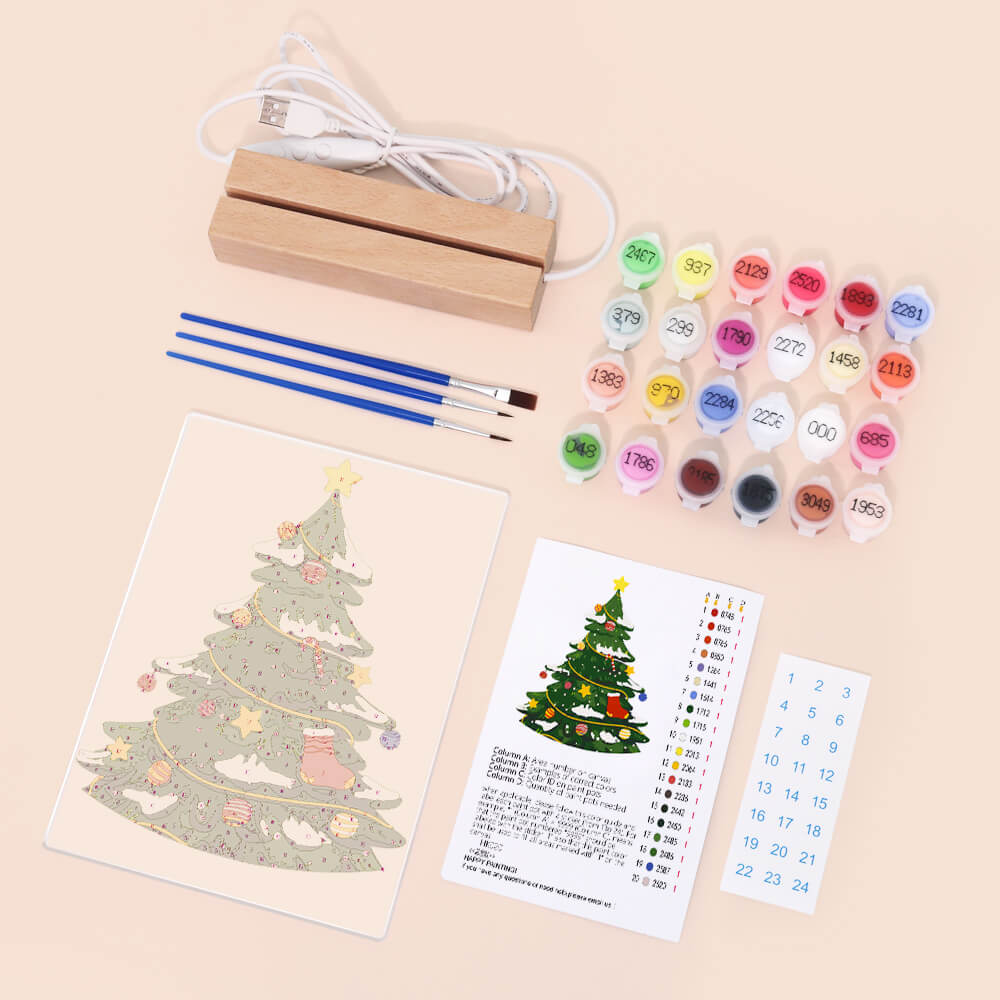 Paint by Numbers - Christmas Light | Christmas tree