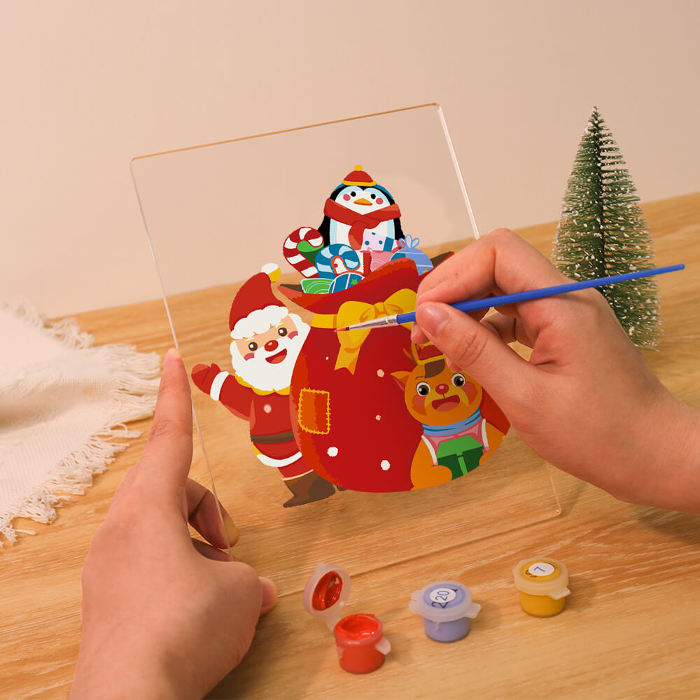 Paint by Numbers - Christmas Light | Santa Claus with gifts