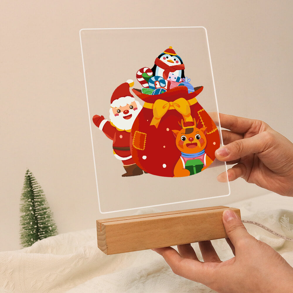 Paint by Numbers - Christmas Light | Santa Claus with gifts