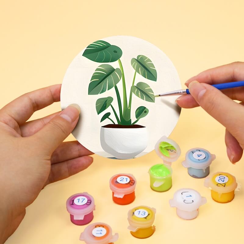 Paint by Numbers - Coasters | Indoor Plants