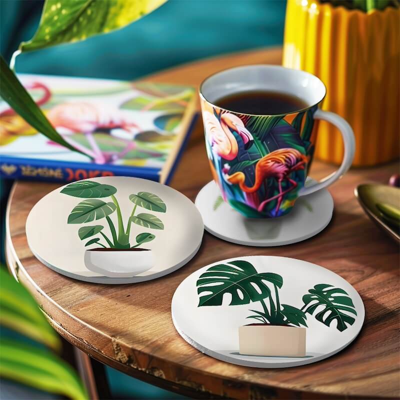 Paint by Numbers - Coasters | Indoor Plants