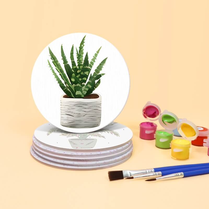 Paint by Numbers - Coasters | Indoor Plants