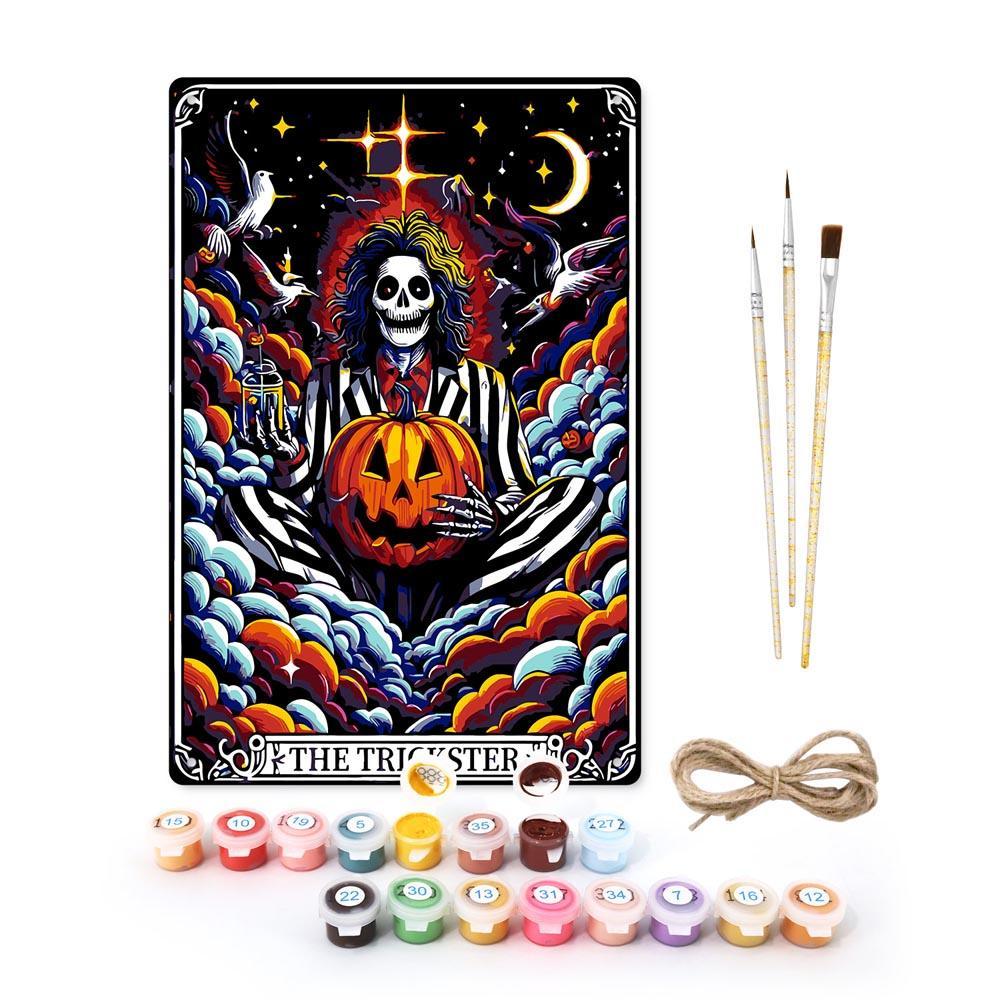 Paint by Numbers – Halloween Skeleton Art | The Trickster Moon
