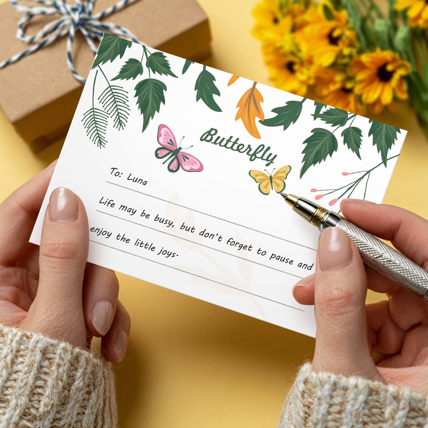 Paint by Numbers – Postcard | Butterflies & Blooms