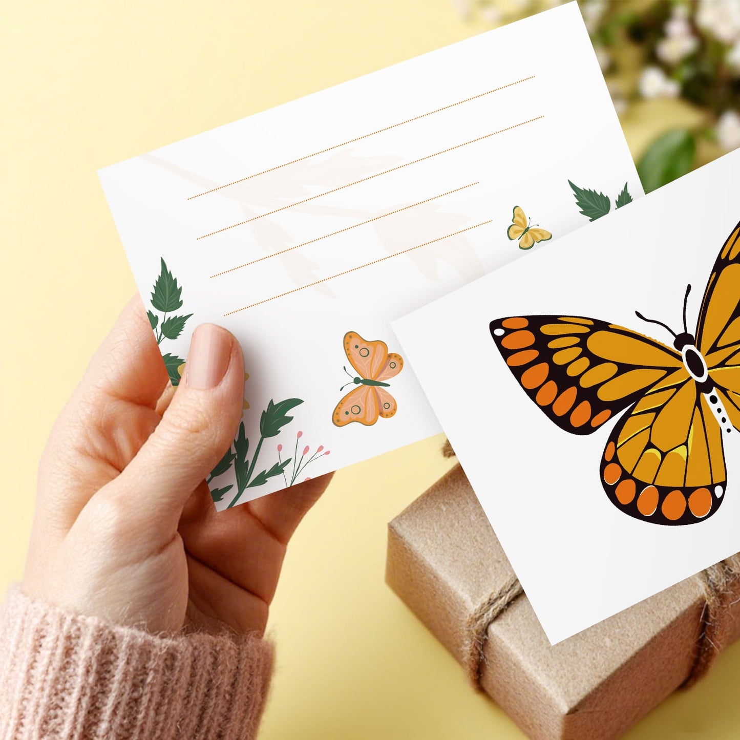 Paint by Numbers – Postcard | Butterflies & Blooms