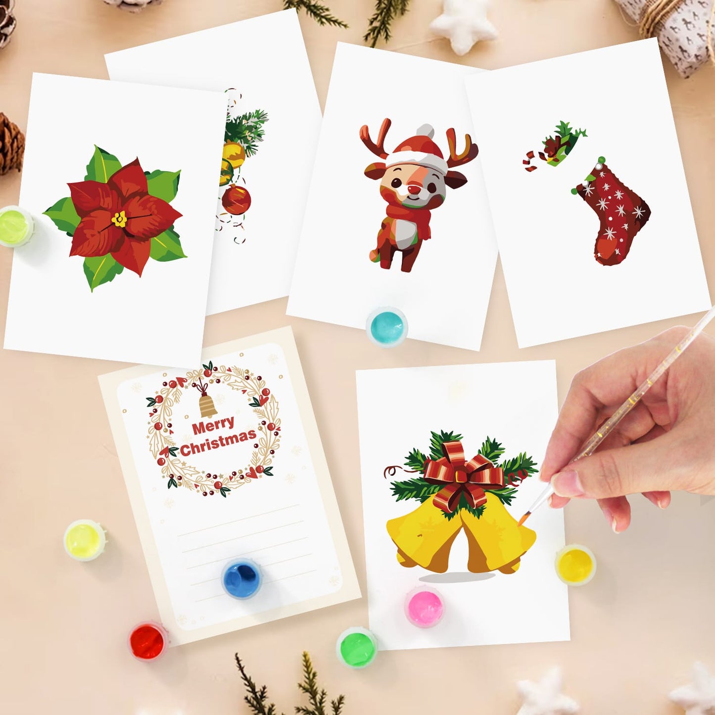 Paint by Numbers – Postcard | Merry Christmas