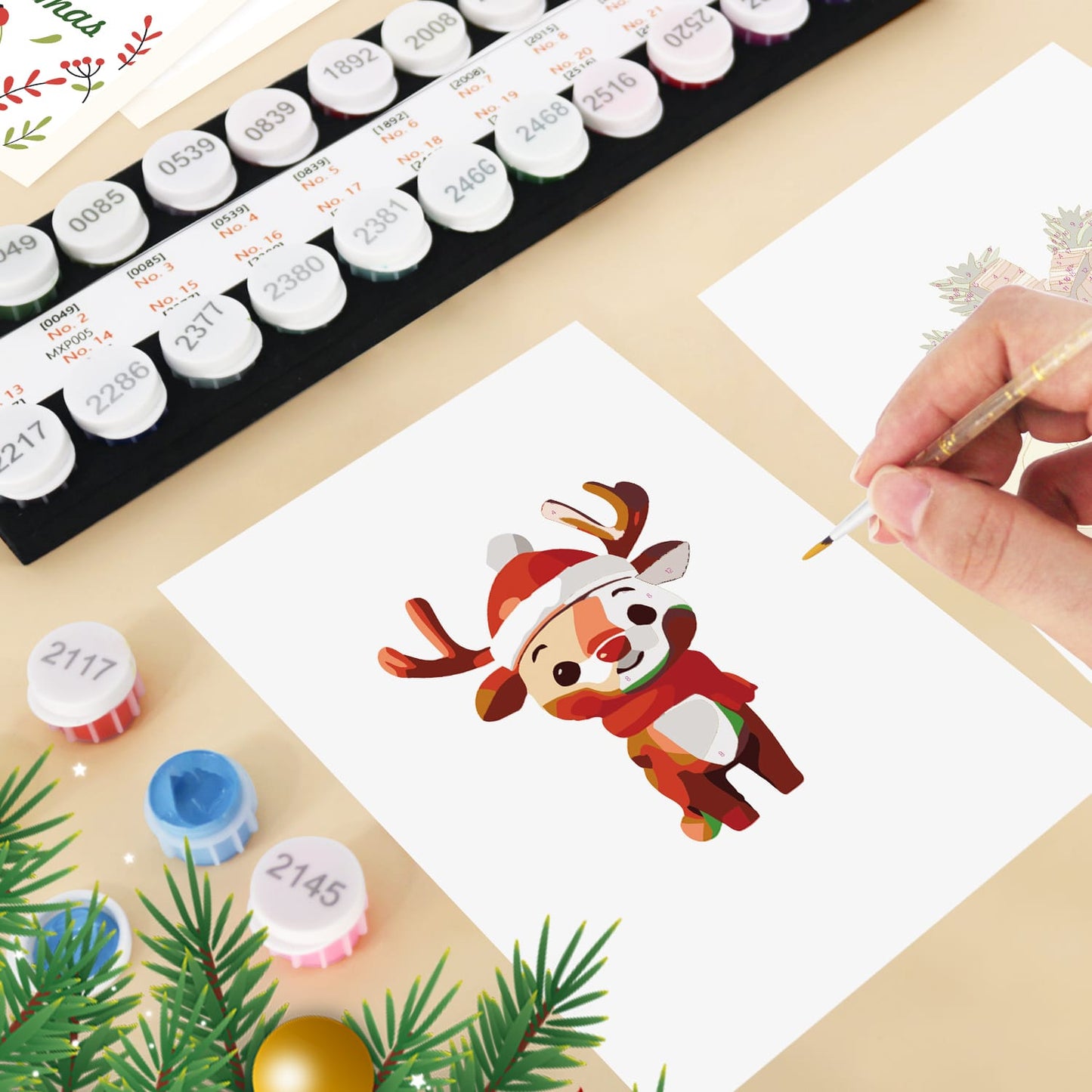 Paint by Numbers – Postcard | Merry Christmas