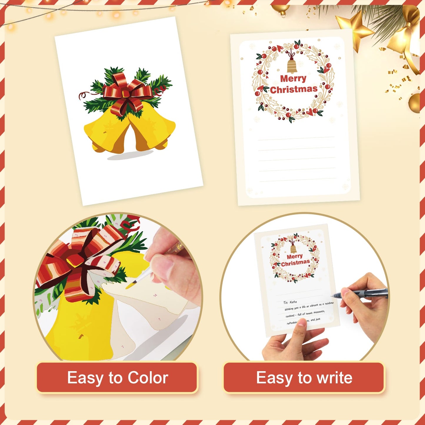Paint by Numbers – Postcard | Merry Christmas