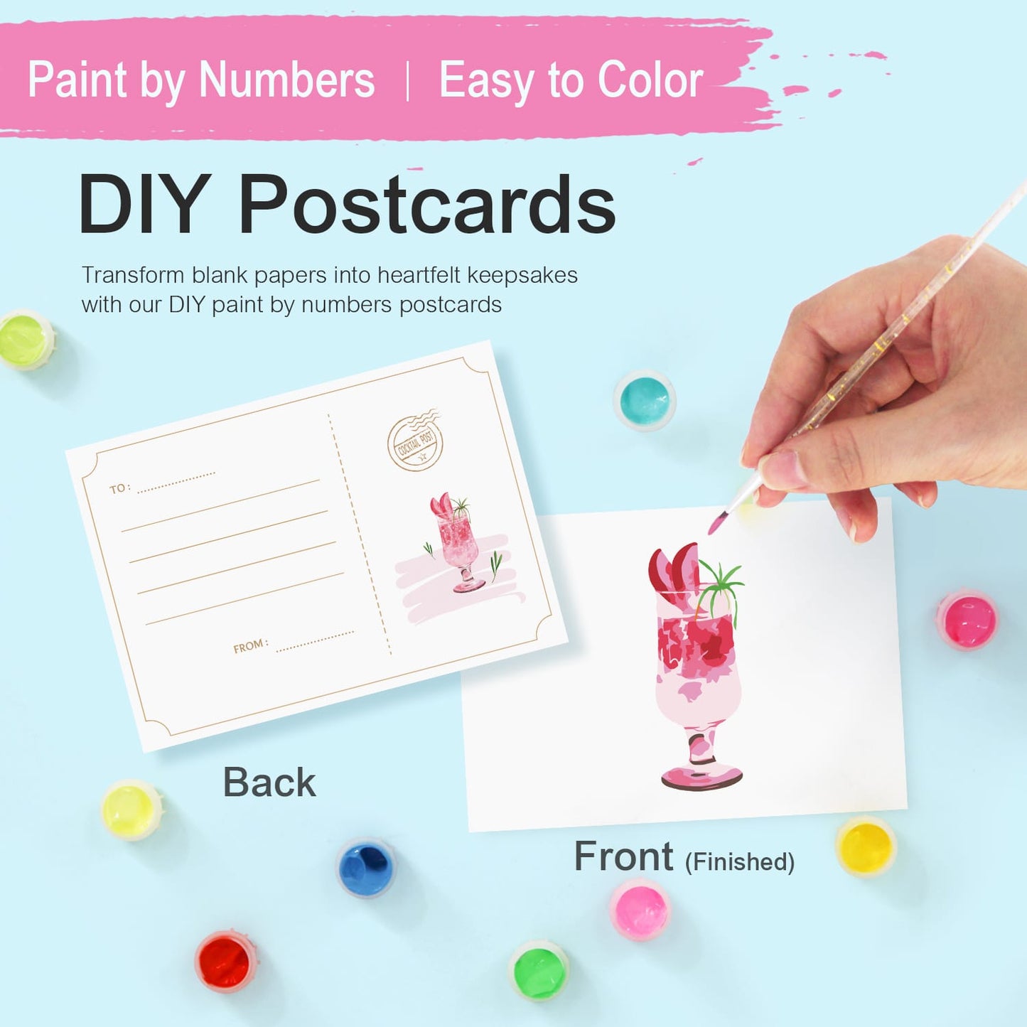 Paint by Numbers – Postcard | Summer Sips