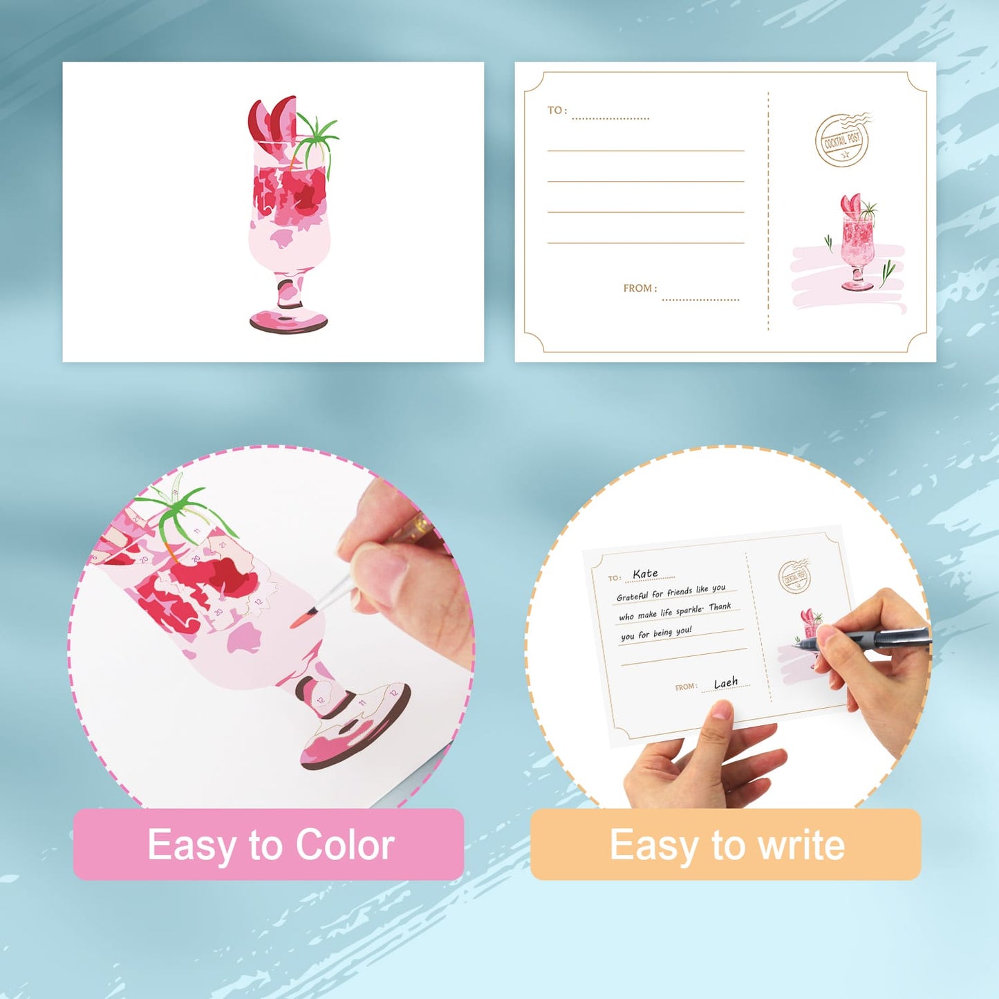 Paint by Numbers – Postcard | Summer Sips