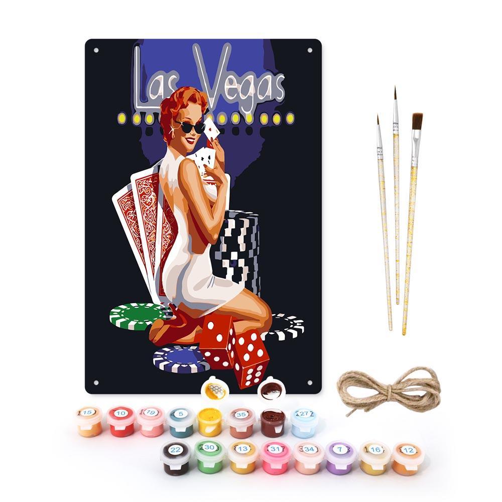 Paint by Numbers – Vintage Casino Art | Las Vegas Lady