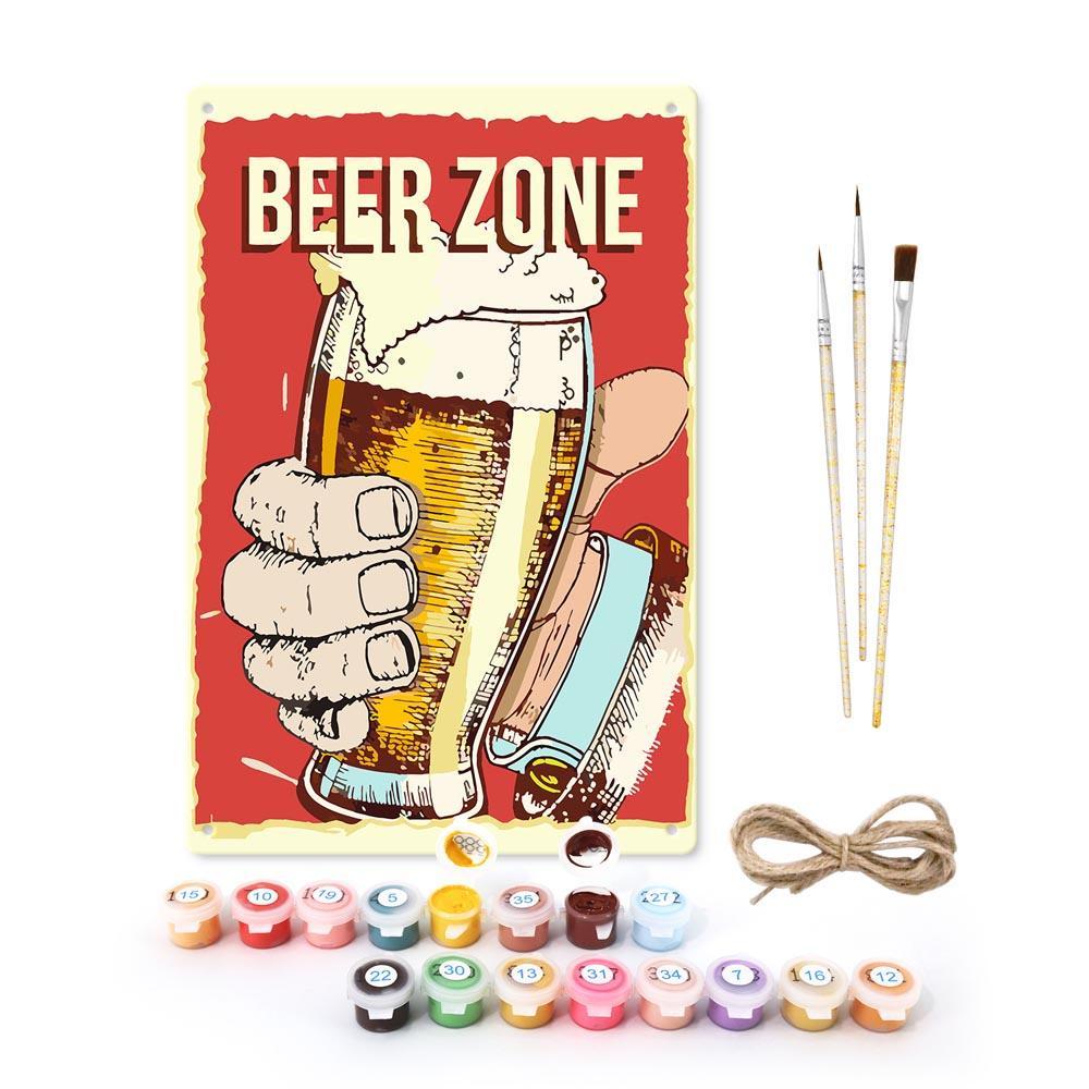 Paint by Numbers – Vintage Metal Bar Art | Beer Zone