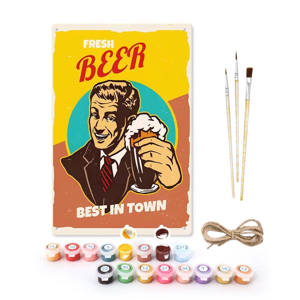 Paint by Numbers – Vintage Metal Bar Art | Best Beer in Town