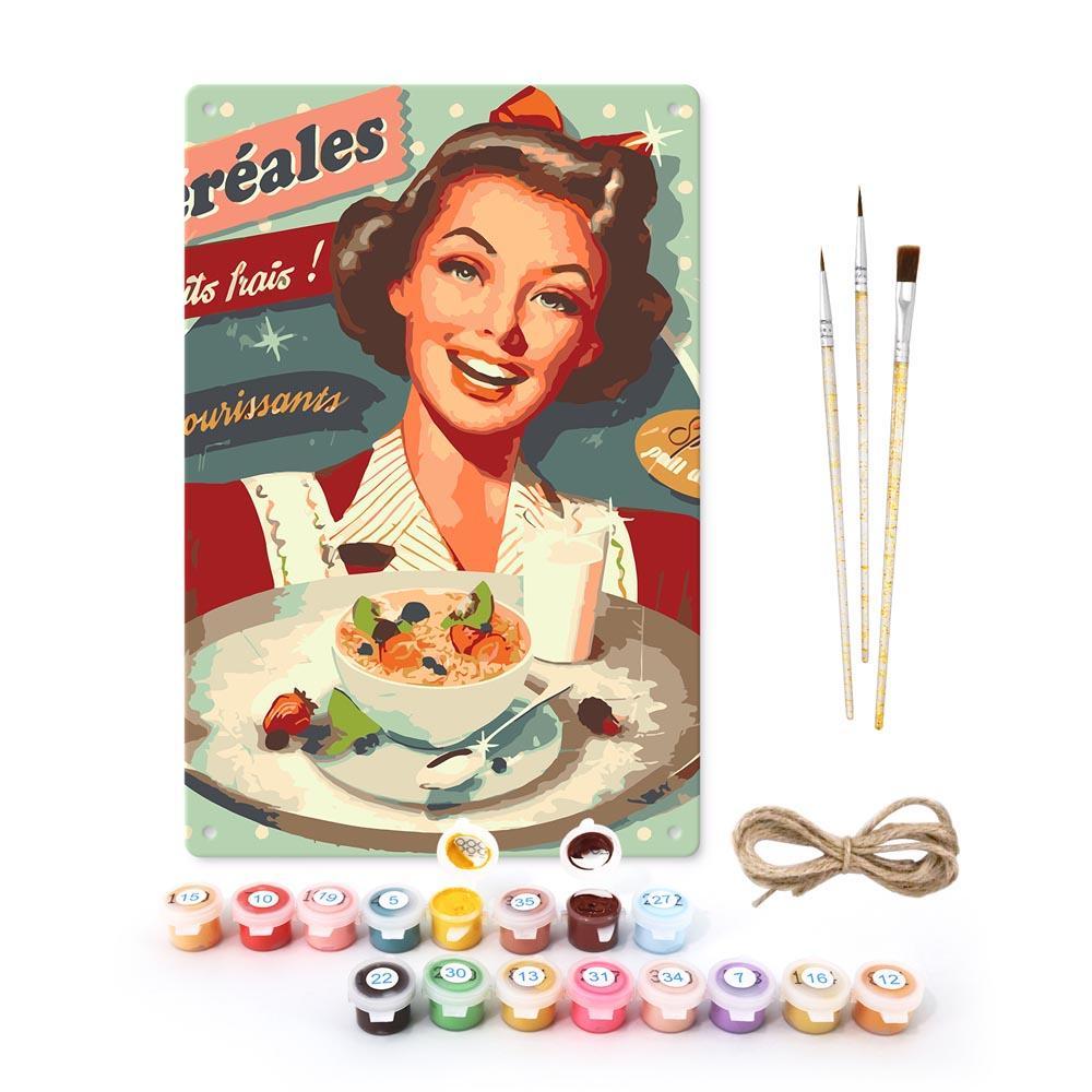 Paint by Numbers – Vintage Metal Bar Art | French Breakfast