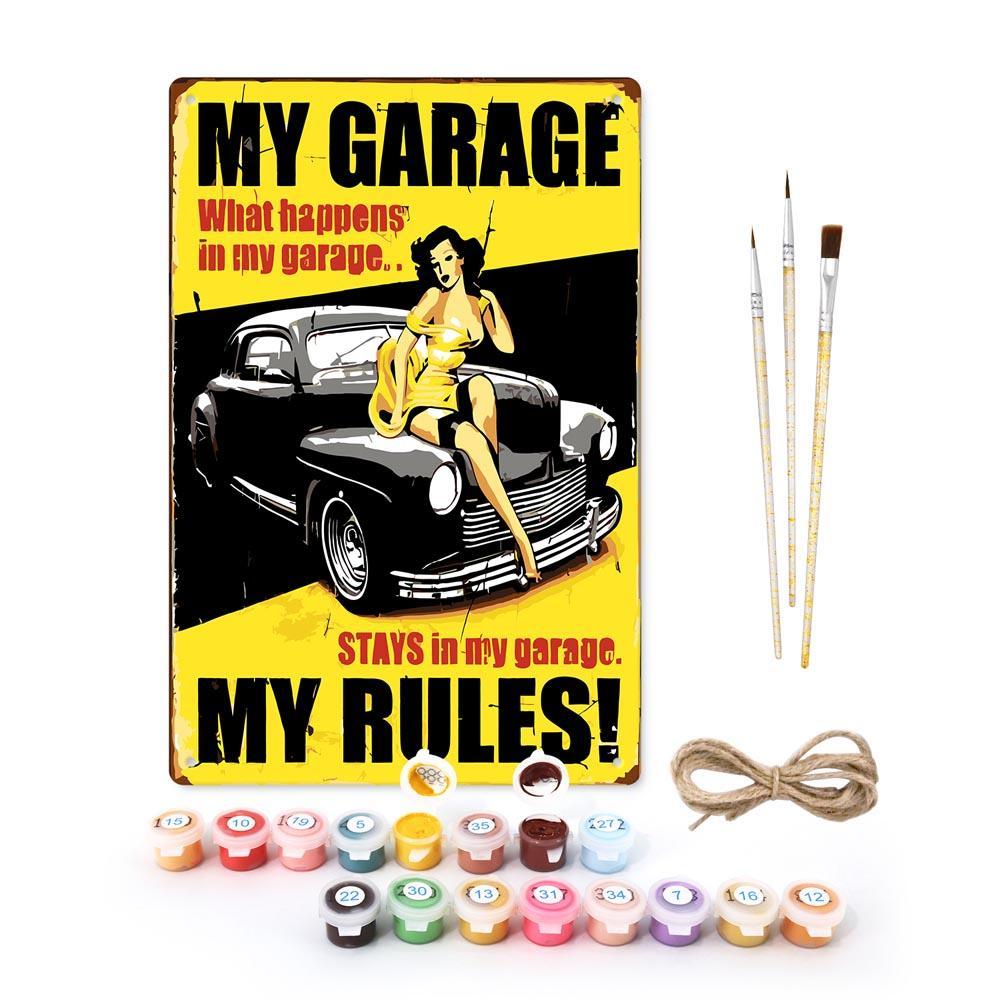 Paint by Numbers – Vintage Metal Garage Art | My Garage, My Rules