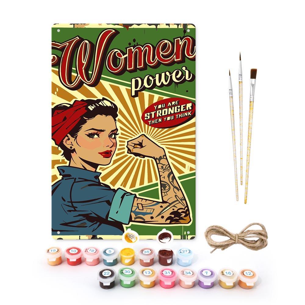 Paint by Numbers – Vintage Metal Wall Art | Women Power