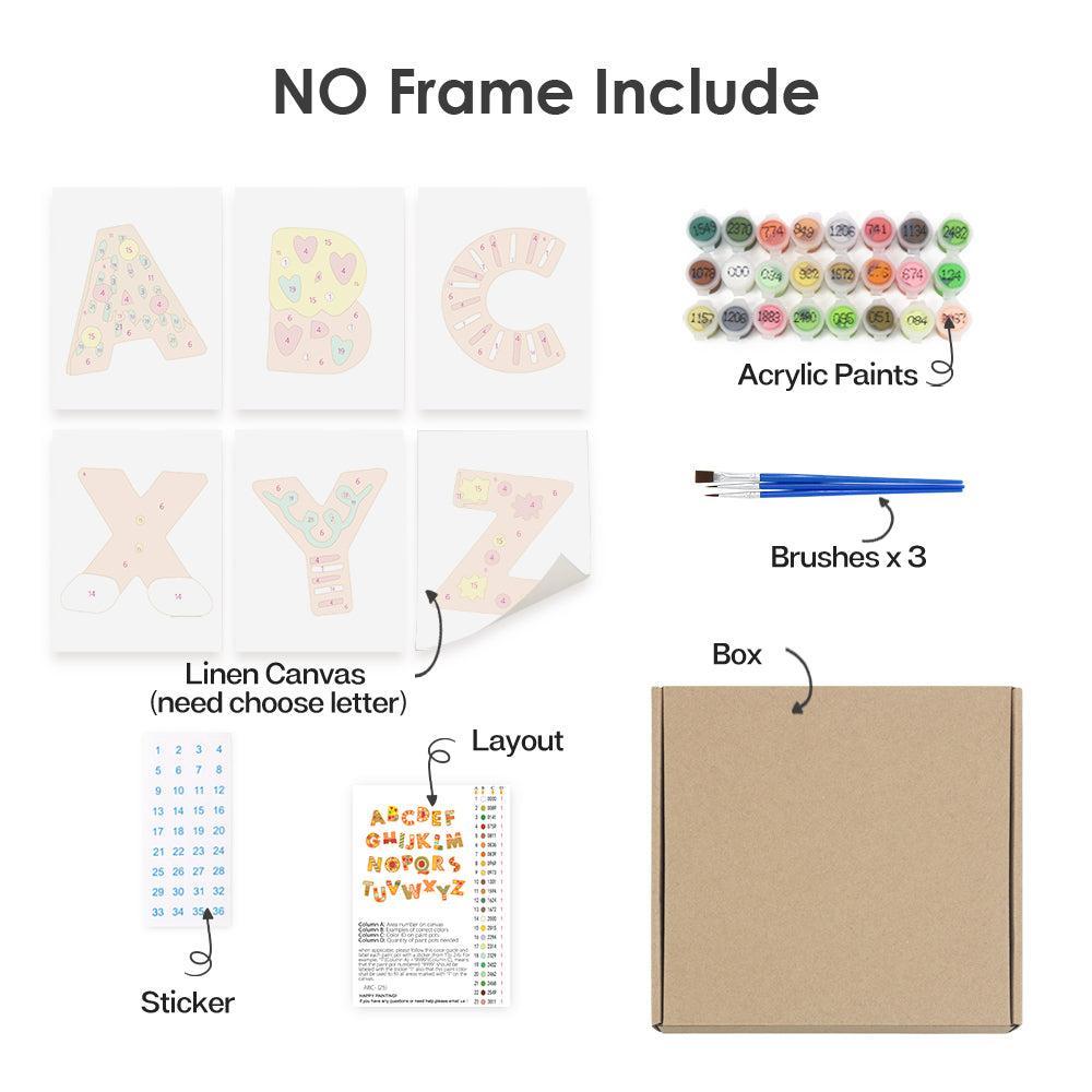 Paint by Numbers – Alphabet Painting Kit | Gingerbread Holiday Letters A–Z
