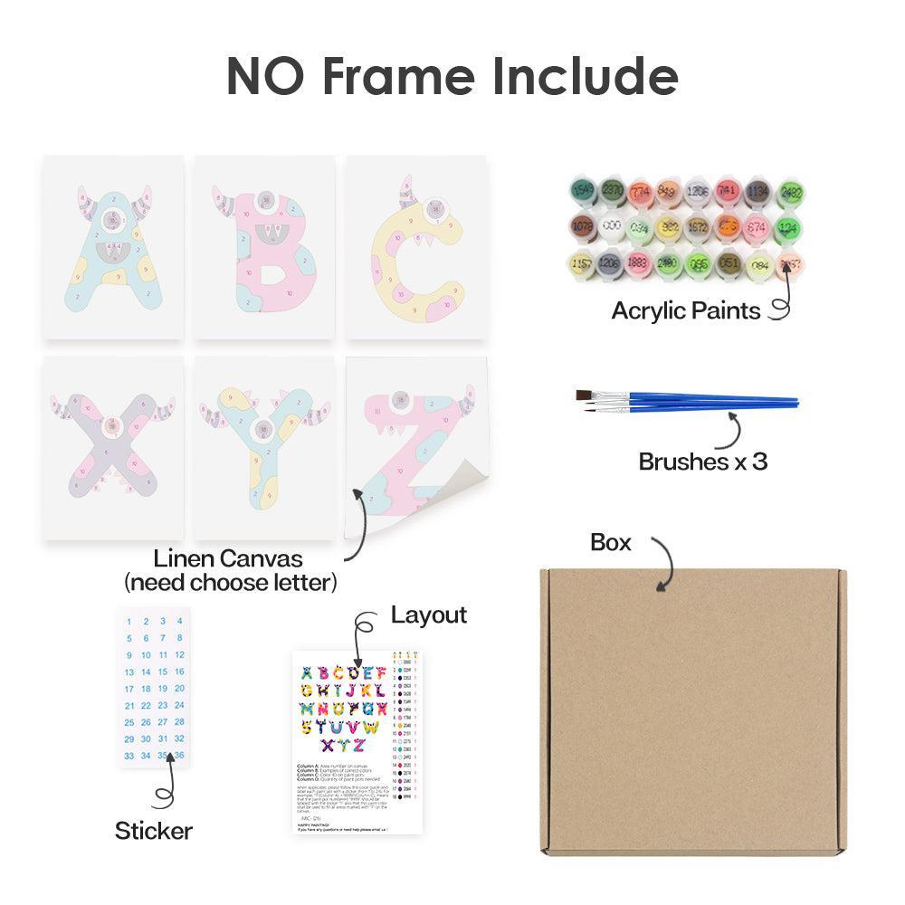 Paint by Numbers – Alphabet Painting Kit | Color Pop Monster Letters A–Z
