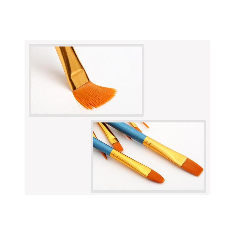 10 Brushes for Acrylic Colors - Different Sizes and Shapes