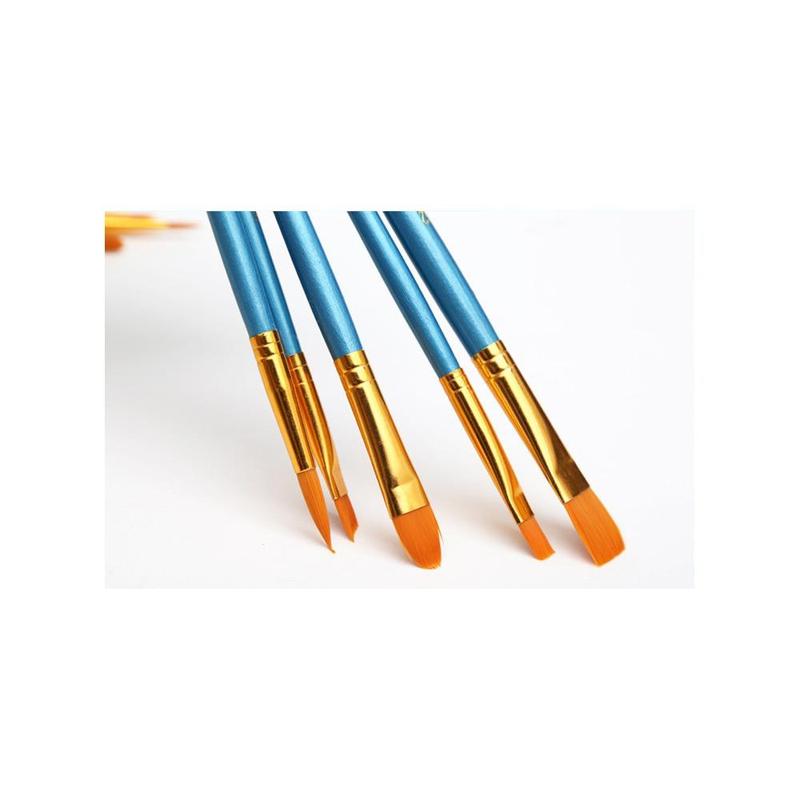10 Brushes for Acrylic Colors - Different Sizes and Shapes