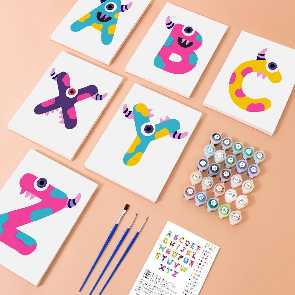 
Paint by Numbers – Alphabet Painting Kit | Color Pop Monster Letters A–Z