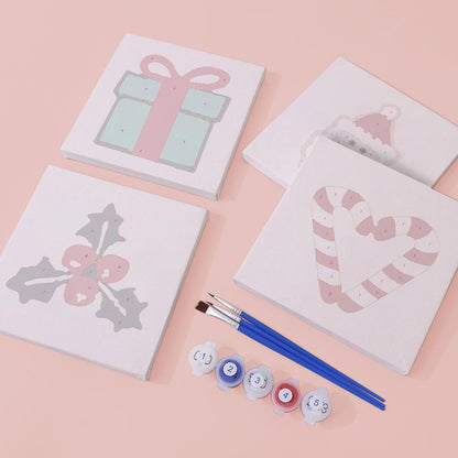 Paint by Numbers – 4 Mini Paintings | Christmas Joy Set
