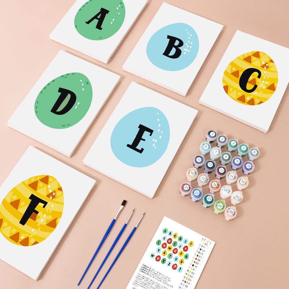 Paint by Numbers – Alphabet Painting Kit | A to Z Easter Egg Letters