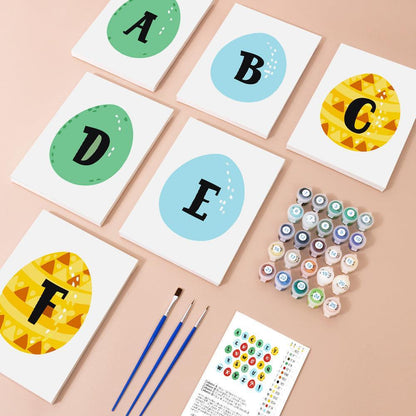 Paint by Numbers – Alphabet Painting Kit | A to Z Easter Egg Letters