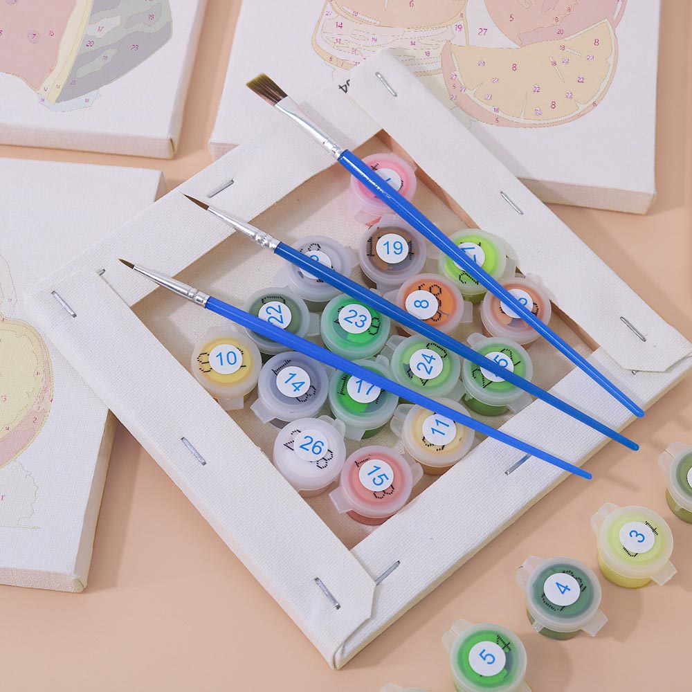 Paint by Numbers – 6 Mini Paintings | Juicy Fruit Set