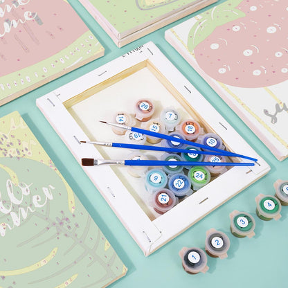 Paint by Numbers – 6 Mini Paintings | Summer Fruits & Fun Set