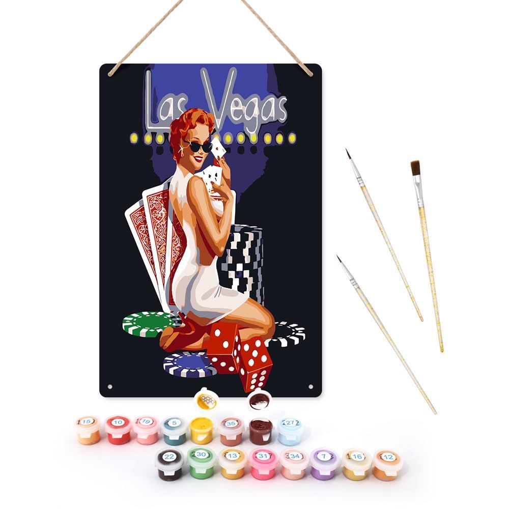 Paint by Numbers – Vintage Casino Art | Las Vegas Lady