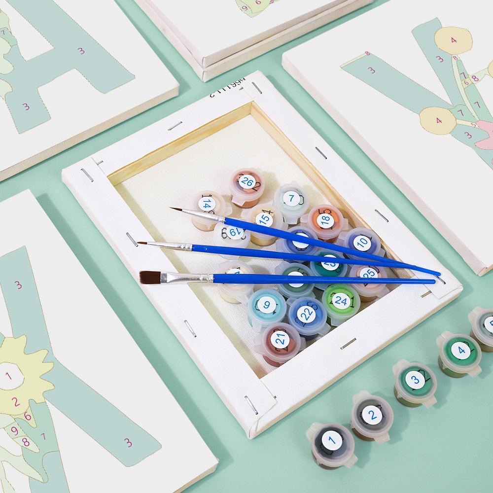 
Paint by Numbers – Alphabet Painting Kit | Botanical Bloom Letters A–Z