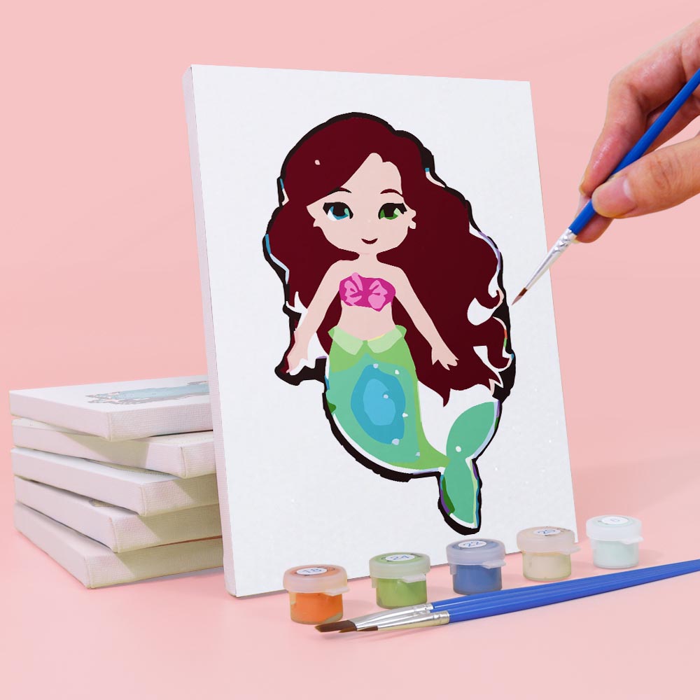
Paint by Numbers – 6 Mini Paintings | Cute Princess Characters Set