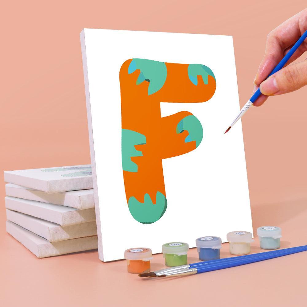 Paint by Numbers – Alphabet Painting Kit | A to Z Abstract Letters