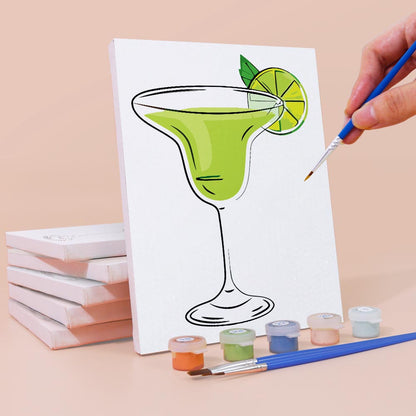 Paint by Numbers – 6 Mini Paintings | Classic Cocktail Glasses Set