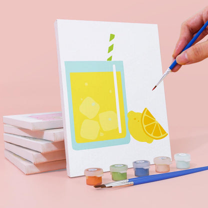 Paint by Numbers – 6 Mini Paintings | Cute Fruit Juice Mugs Set