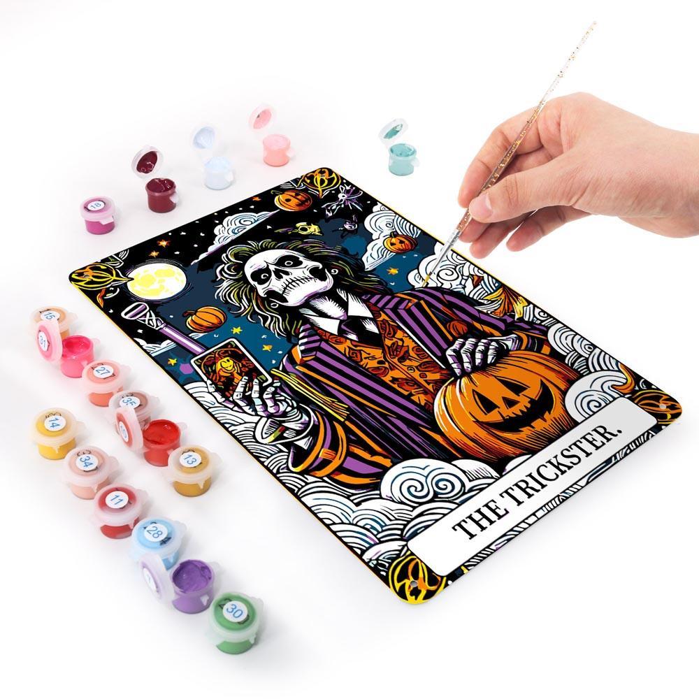Paint by Numbers – Halloween Skeleton Art | The Trickster Night