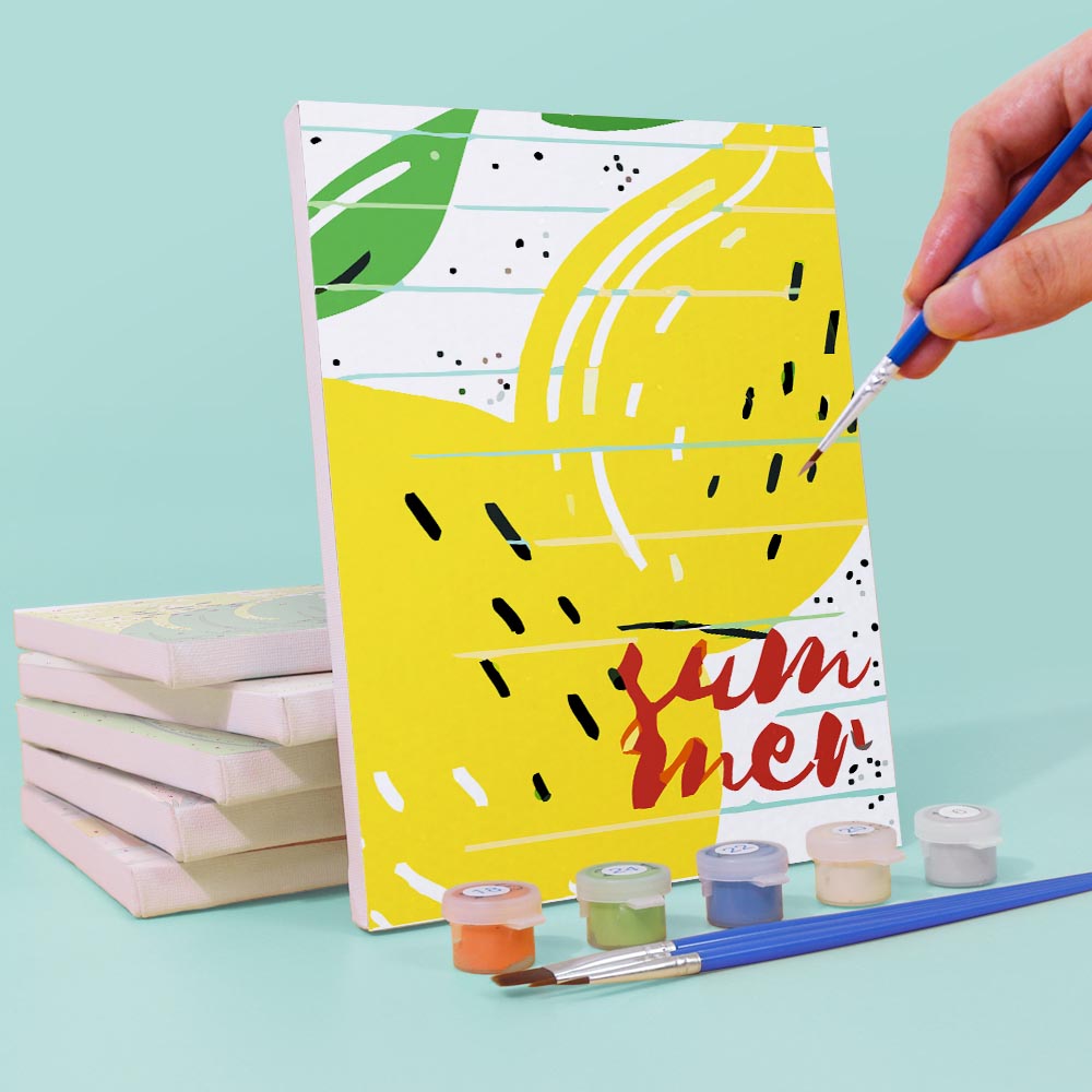 Paint by Numbers – 6 Mini Paintings | Summer Fruits & Fun Set