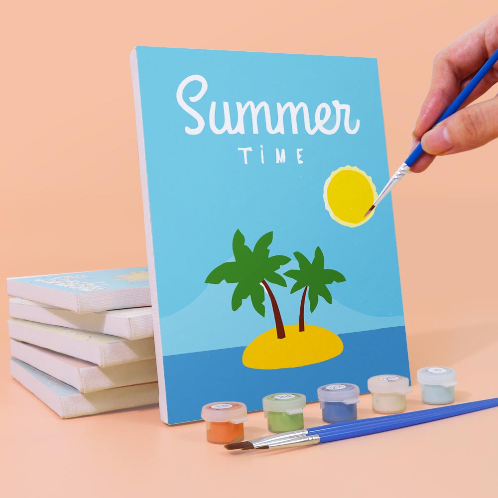 
Paint by Numbers – 6 Mini Paintings | Happy Summer Moments Set